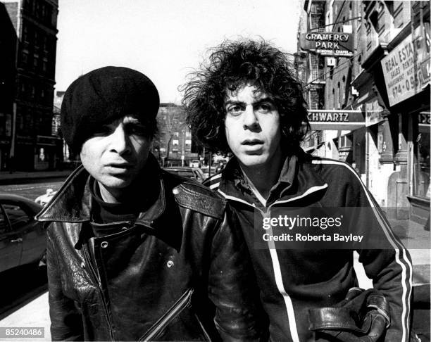 Alan Vega, Martin Rev of Suicide in New York, 1978.