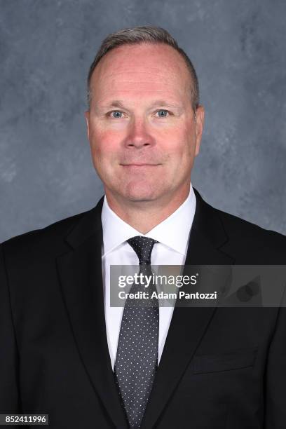 Los Angeles Kings Assistant Coach Dave Lowry poses for his official headshot for the 2017-2018 season on August 16, 2017 at the Toyota Sports Center...