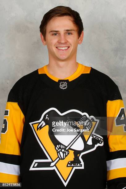 Josh Archibald of the Pittsburgh Penguins poses for his official headshot for the 2017-2018 season on September 14, 2017 at the UPMC Lemieux Sports...