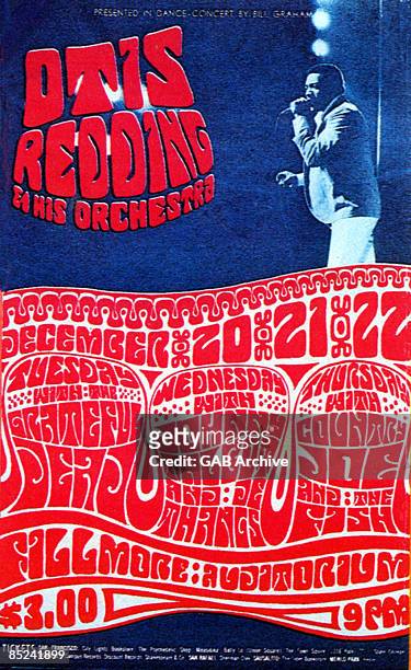 Photo of COUNTRY JOE & The FISH and Otis REDDING and CONCERT POSTERS and GRATEFUL DEAD; Concert poster for Fillmore West show