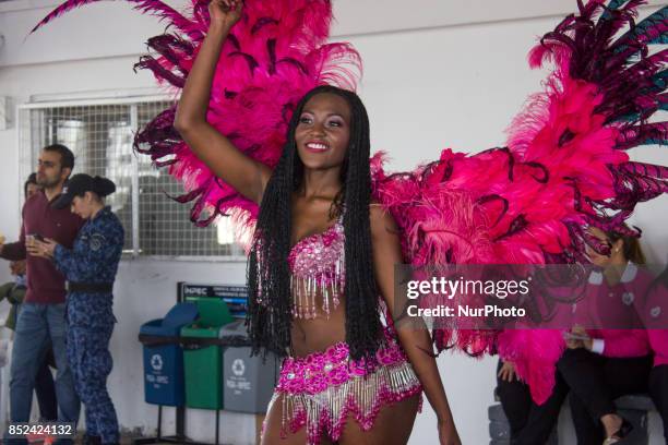 Women participate in the contest miss sympathy in the Buen Pastor jail, Bogotá, Colombia, September 22, 2017