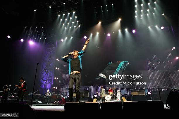 Photo of ROLLING STONES; Ron Wood , Mick Jagger, Keith Richards & Charlie Watts performing live onstage on A Bigger Bang tour