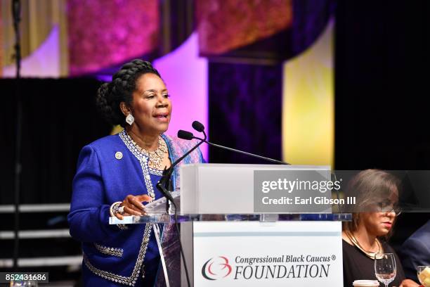 Representative Sheila Jackson Lee speaks at the Prayer Breakfast at Walter E. Washington Convention Center on September 23, 2017 in Washington, DC.