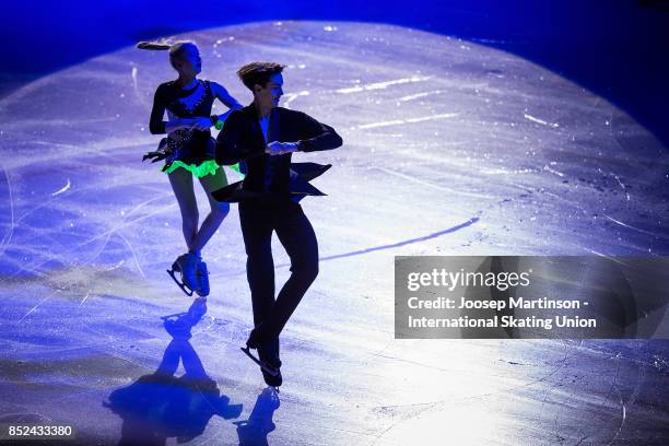 Arina Ushakova and Maxim Nekrasov of Russia perform in the Gala Exhibition during day three of the ISU Junior Grand Prix of Figure Skating at Minsk...