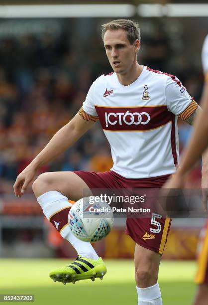 Matthew Kilgallon of Bradford City in action during the Sky Bet League One match between Northampton Town and Bradford City at Sixfields on September...