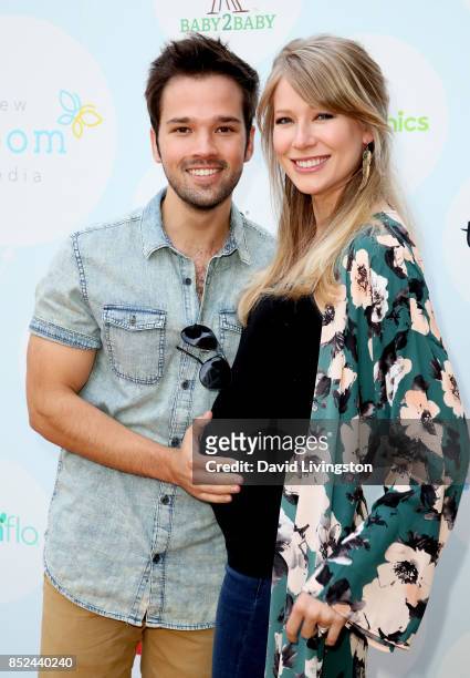Actor Nathan Kress and London Kress attend the 6th Annual Celebrity Red CARpet Safety Awareness Event at Sony Studios Commissary on September 23,...