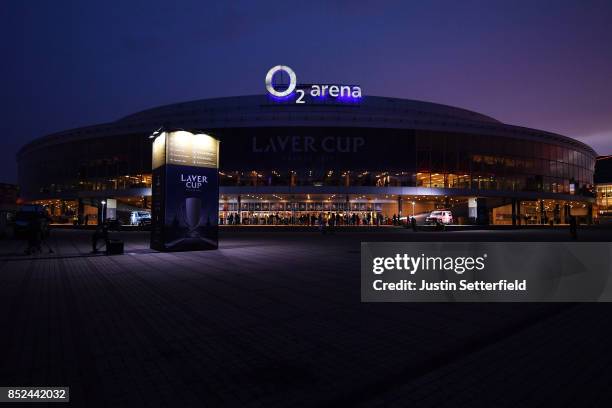 General view of the 02 arena Prague on Day 2 of the Laver Cup on September 23, 2017 in Prague, Czech Republic. The Laver Cup consists of six European...