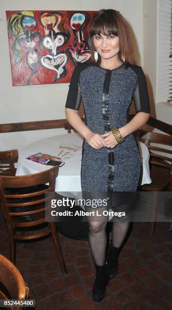 Actress Mary Christina Brown attends the Vanessa E. Garcia's Art Show with partial proceeds going to House of Ruth based in East Los Angeles that...