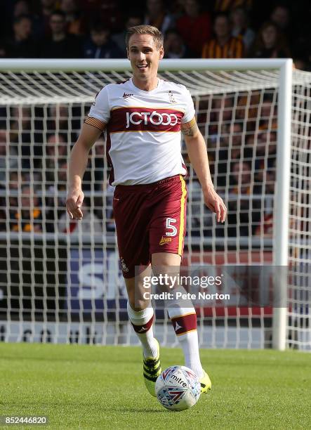 Matthew Kilgallon of Bradford City in action during the Sky Bet League One match between Northampton Town and Bradford City at Sixfields on September...
