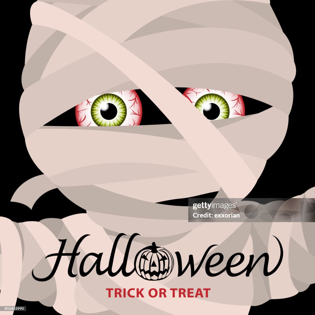 Mummy Halloween Party Invitation High-Res Vector Graphic - Getty Images