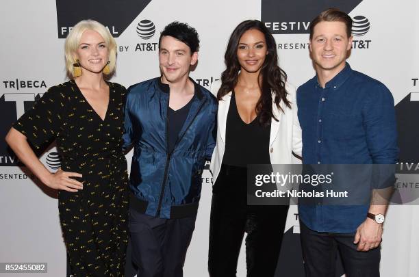 Erin Richards, Robin Lord Taylor, Jessica Lucas and Ben McKenzie attend the Tribeca TV Festival sneak peek of Gotham at Cinepolis Chelsea on...