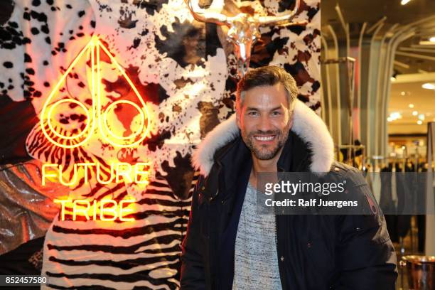 Stefan Bockelmann poses during the store event 'Moose Knuckles at Breuninger: The Future Tribe Party' on September 23, 2017 in Duesseldorf, Germany.