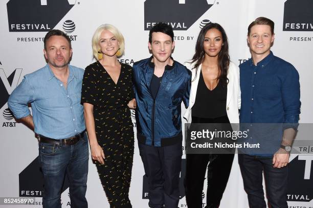 Executive producer Danny Cannon, Erin Richards, Robin Lord Taylor, Jessica Lucas and Ben McKenzie attend the Tribeca TV Festival sneak peek of Gotham...