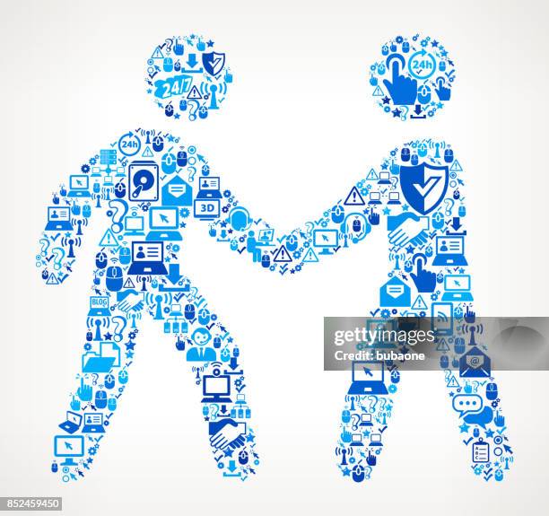 deal tech support vector icon pattern - server technician stock illustrations