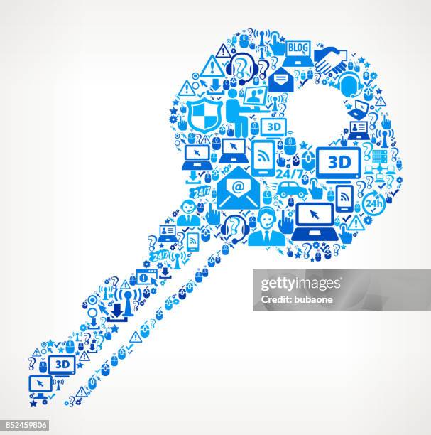 household key tech support vector icon pattern - server technician stock illustrations