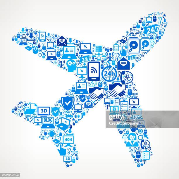 airplane tech support vector icon pattern - server technician stock illustrations