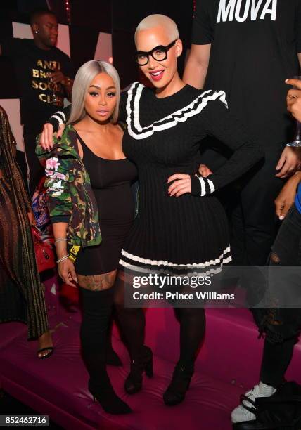 Blac Chyna and Amber Rose attend a Party Hosted By Amber Rose at Gold Room on September 23, 2017 in Atlanta, Georgia.