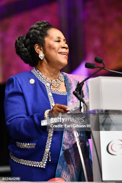 Representative Sheila Jackson Lee speaks at the Prayer Breakfast at Walter E. Washington Convention Center on September 23, 2017 in Washington, DC.
