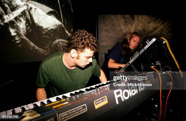 Photo of Ed SIMONS and Tom ROWLANDS and CHEMICAL BROTHERS; L-R. Ed Simons, Tom Rowlands