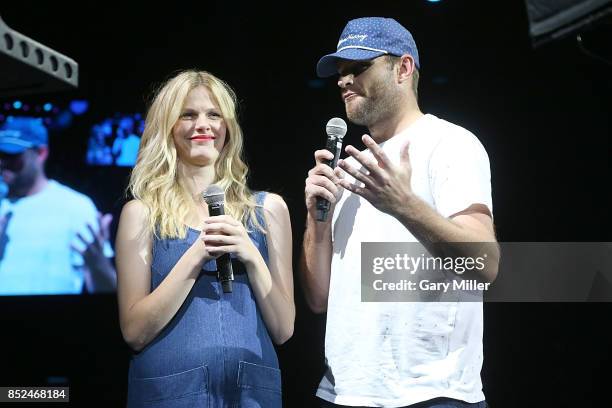 Brooklyn Decker and Andy Roddick emcee the "Texas Strong: Hurricane Harvey Can't Mess With Texas" benefit at The Frank Erwin Center on September 22,...