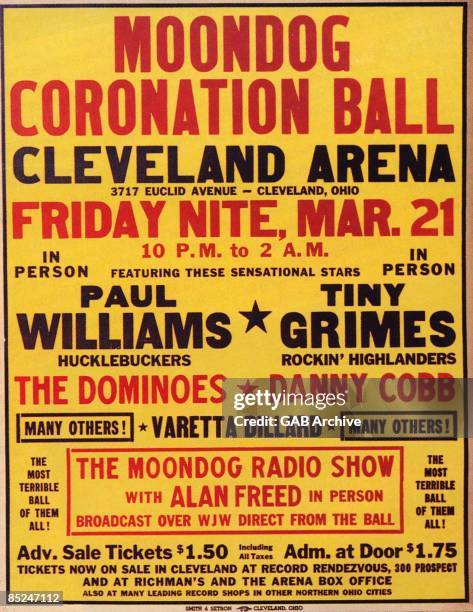 Photo of Alan FREED and CONCERT POSTERS and MOONDOG; Concert Poster