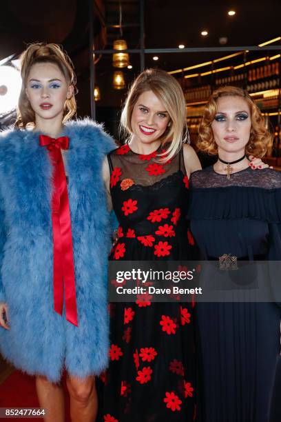 Hermione Corfield, Alice Eve and Josephine De La Baume attend the "Bees Make Honey" official screening during the Raindance Film Festival at the Vue...