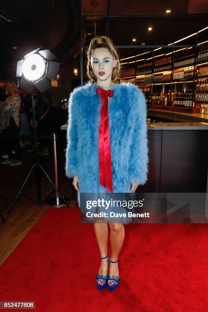 Hermione Corfield attends the "Bees Make Honey" official screening during the Raindance Film Festival at the Vue West End on September 23, 2017 in...