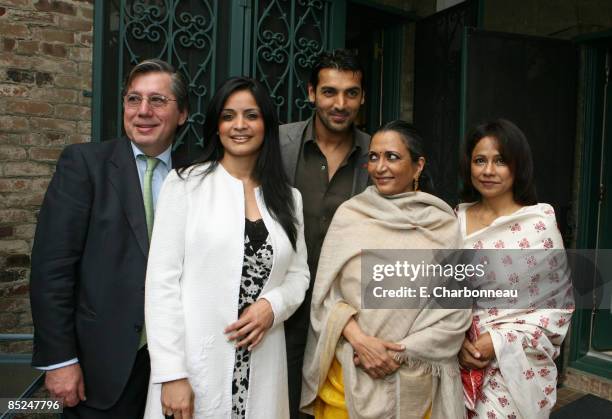 Alain Dudoit, Consul General of Canada, Dr. Ruby Dhalla, John Abraham, Deepa Mehta and Seema Biswas