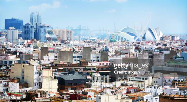 valencia skyline - valencia stock pictures, royalty-free photos & images