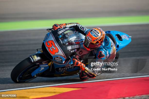 Tito Rabat Eg 0,0 Marc Vds Honda in the free practice of the Gran Premio Movistar de Aragon, Circuit of Motorland, Alcañiz, Spain. Saturday, 23rd...