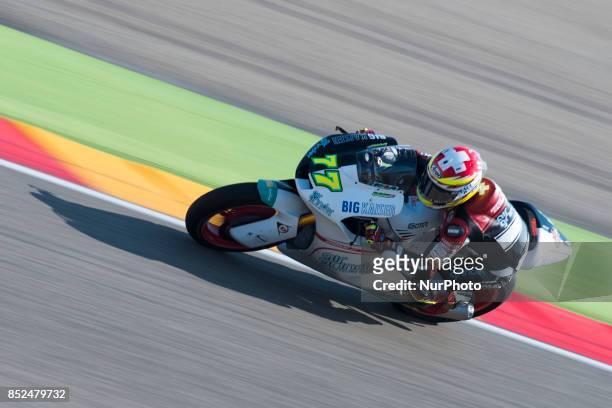 Dominique Aegerter Kiefer Racing Suter in the free practice of the Gran Premio Movistar de Aragon, Circuit of Motorland, Alcañiz, Spain. Saturday,...