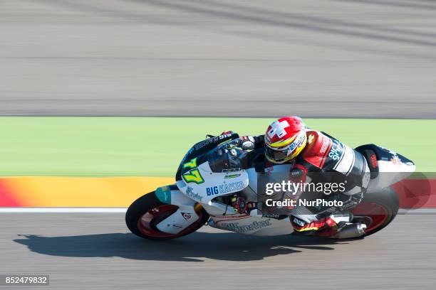 Dominique Aegerter Kiefer Racing Suter in the free practice of the Gran Premio Movistar de Aragon, Circuit of Motorland, Alcañiz, Spain. Saturday,...