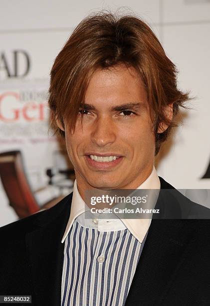 Singer Carlos Baute attends AD Magazine Architecture Awards at Casino de Madrid on March 04, 2009 in Madrid, Spain.