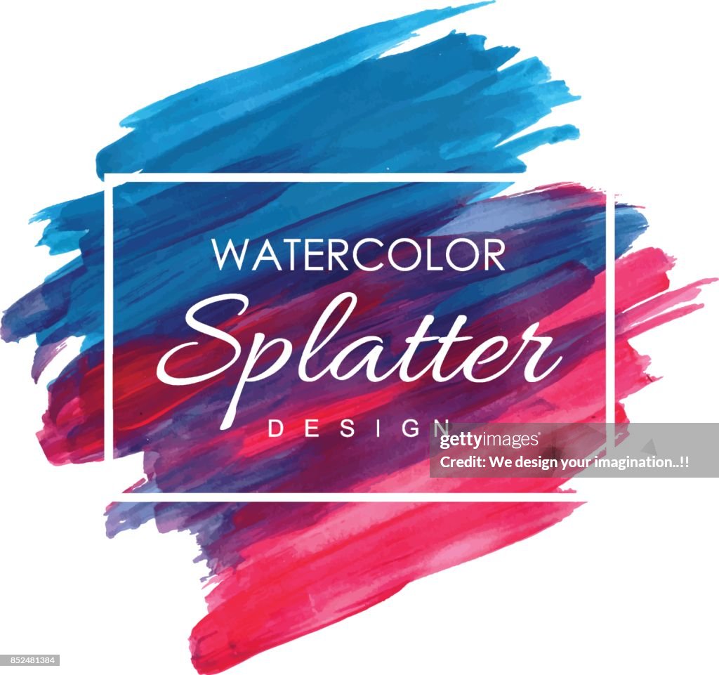 Custom Splatter Designs Hand Drawn Watercolor Splatter Designs High-Res Vector Graphic - Getty ...
