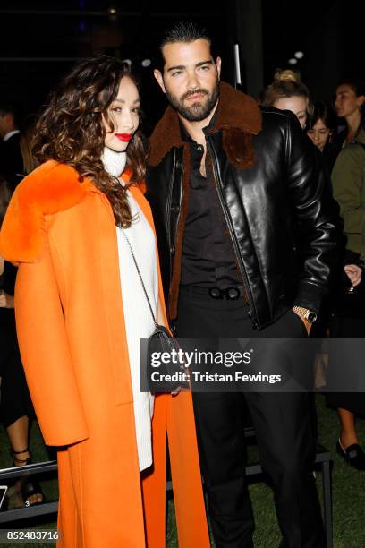 Cara Santana and Jesse Metcalfe attend the Salvatore Ferragamo show during Milan Fashion Week Spring/Summer 2018 on September 23, 2017 in Milan,...