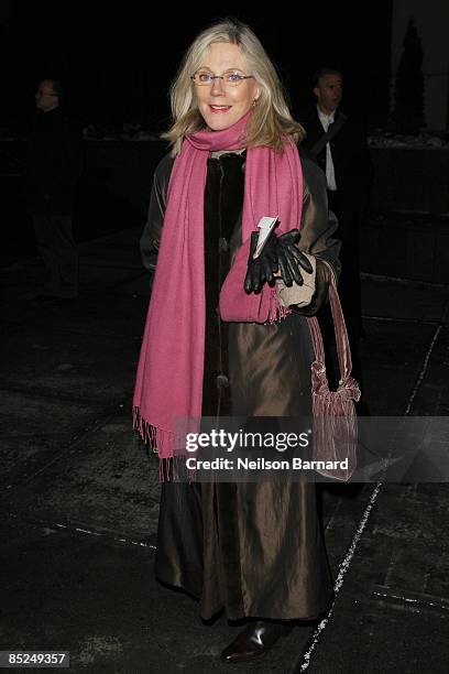 Actress Blythe Danner attends the opening night of ''Distracted'' at the Roundabout Theatre Company's Laura Pels Theatre on March 4, 2009 in New York...