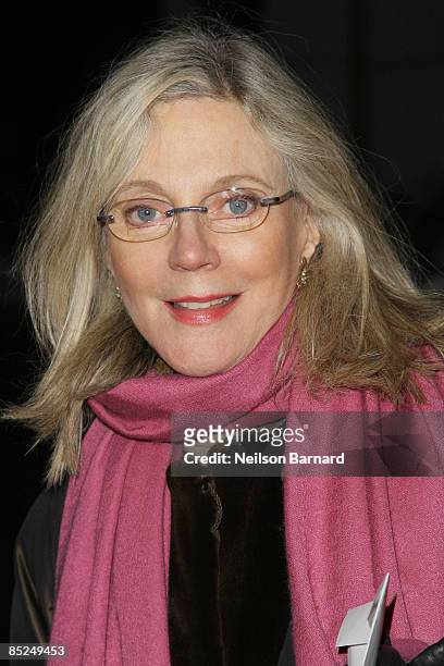 Actress Blythe Danner attends the opening night of ''Distracted'' at the Roundabout Theatre Company's Laura Pels Theatre on March 4, 2009 in New York...