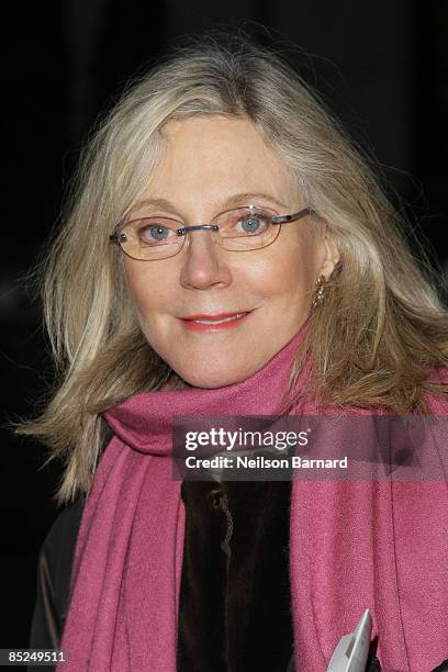 Actress Blythe Danner attends the opening night of ''Distracted'' at the Roundabout Theatre Company's Laura Pels Theatre on March 4, 2009 in New York...