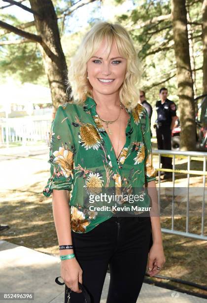 Malin Akerman poses backstage during the 2017 Global Citizen Festival in Central Park on September 23, 2017 in New York City.