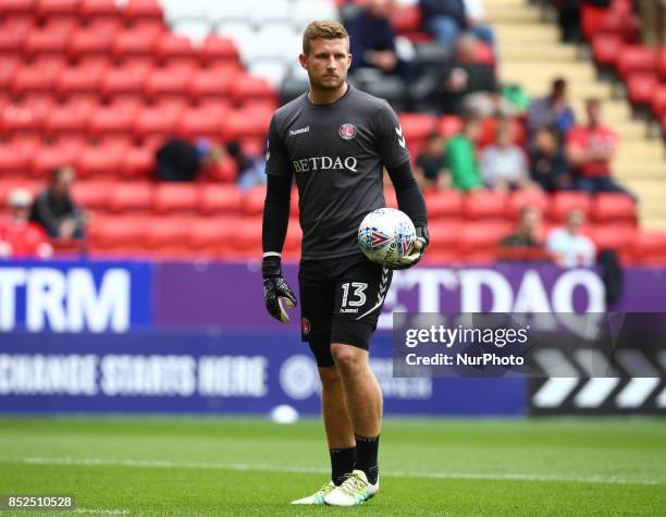 Charlton Athletic's Dillon Phillips during Sky Bet League One match between Charlton Athletic against Bury at The Valley Stadium London on 23 Sept...