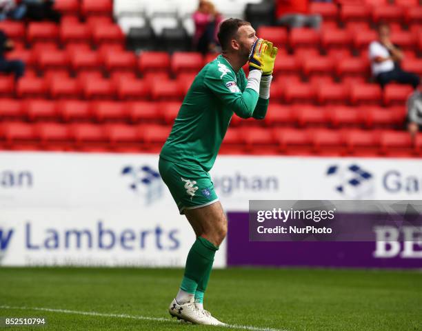 Joe Murphy of Bury during Sky Bet League One match between Charlton Athletic against Bury at The Valley Stadium London on 23 Sept 2017