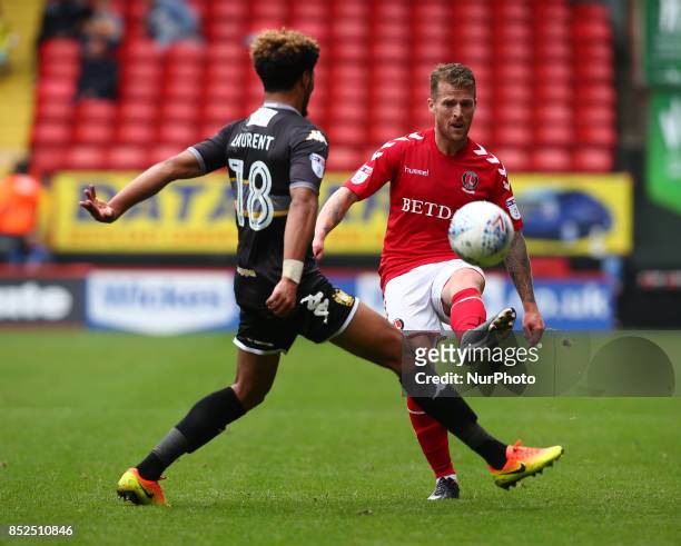 Charlton Athletic's Billy Clarke during Sky Bet League One match between Charlton Athletic against Bury at The Valley Stadium London on 23 Sept 2017