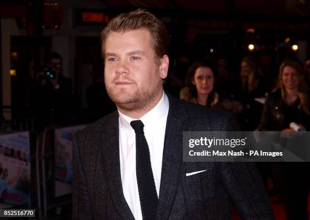 James Corden arrives at the premiere of One Chance at the Odeon Leicester Square, central London.