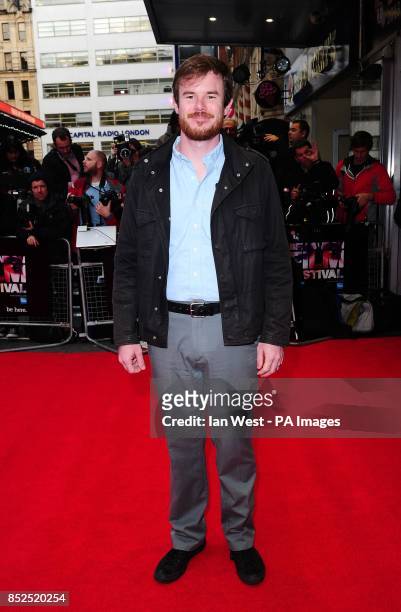Joe Swanberg arriving at the screening of new film Drinking Buddies at the Odeon West End cinema, London.