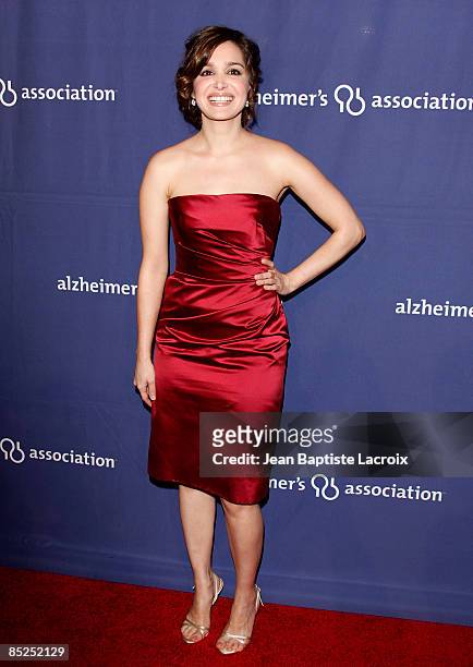 Gina Philips arrives at The Alzheimer's Association's 17th Annual "A Night At Sardi's" at the Beverly Hilton Hotel on March 4, 2009 in Beverly Hills,...