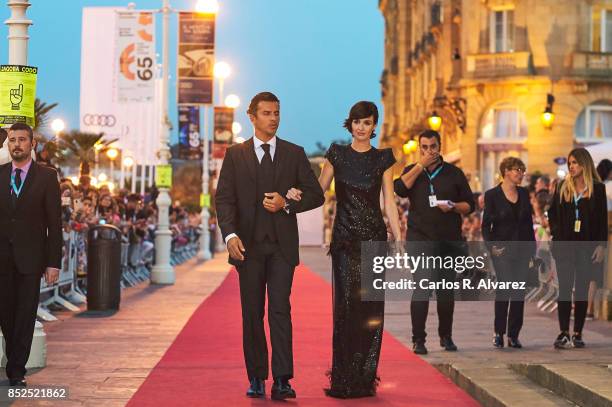 Spanish actress Paz Vega and husband Orson Salazar attend the Jaeger-LeCoultre 'Latin Cinema Award' at the Victoria Eugenia Teather on September 23,...