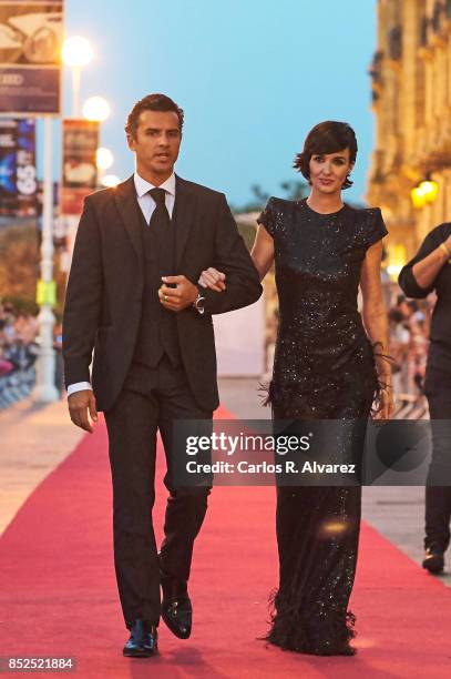 Spanish actress Paz Vega and husband Orson Salazar attend the Jaeger-LeCoultre 'Latin Cinema Award' at the Victoria Eugenia Teather on September 23,...