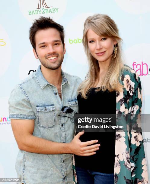 Actor Nathan Kress and London Kress attend the 6th Annual Celebrity Red CARpet Safety Awareness Event at Sony Studios Commissary on September 23,...