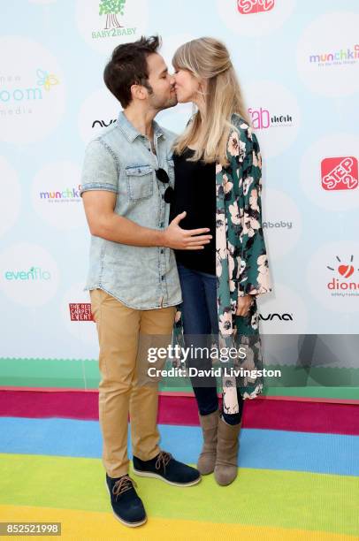 Actor Nathan Kress and London Kress attend the 6th Annual Celebrity Red CARpet Safety Awareness Event at Sony Studios Commissary on September 23,...