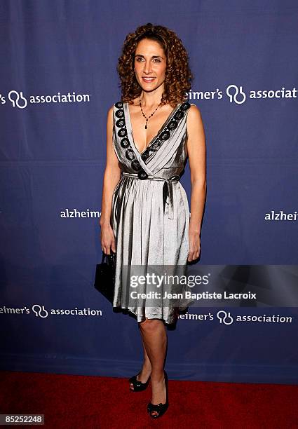 Melina Kanakaredes arrives at The Alzheimer's Association's 17th Annual "A Night At Sardi's" at the Beverly Hilton Hotel on March 4, 2009 in Beverly...